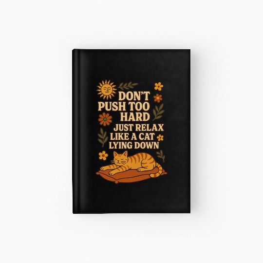 Relaxing Cat Nap Inspirational Design Hardcover Journal