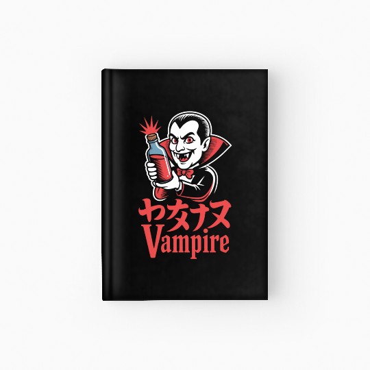 Vampire Cartoon Character with Potion Hardcover Journal
