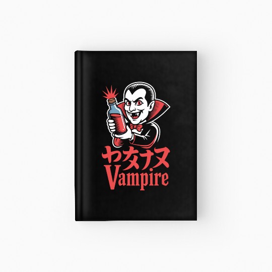 Vampire Cartoon Character with Potion Hardcover Journal