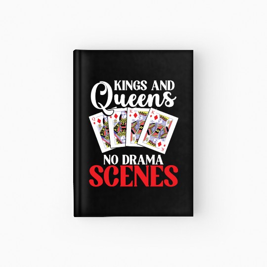 Pinochle Trick Taking Game Drama King Queen Hardcover Journal