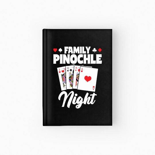 Family Pinochle Night Melding Card Game Hardcover Journal