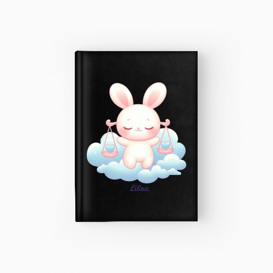 Sweet Bunny Libra Illustration Hardcover Journal