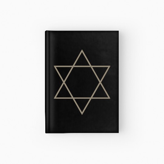 Minimalist Star of David Design Hardcover Journal