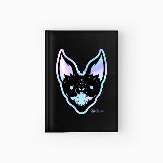 Neon Lit Fierce Bat Design Hardcover Journal