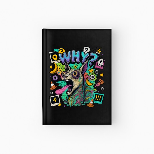 Whimsical Psychedelic Animal Illustration Hardcover Journal