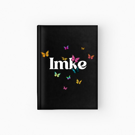 IMKE - beautiful girl name with cute butterflies Hardcover Journal