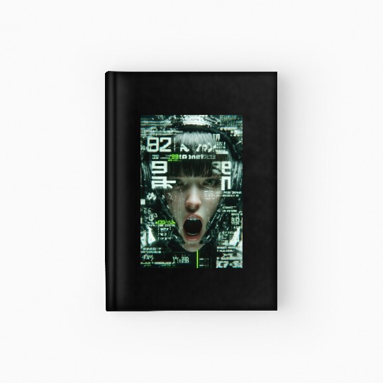 Cyberpunk Digital Scream Hardcover Journal