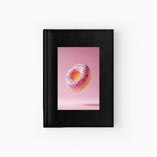 Pink Frosted Donut Delight Hardcover Journal