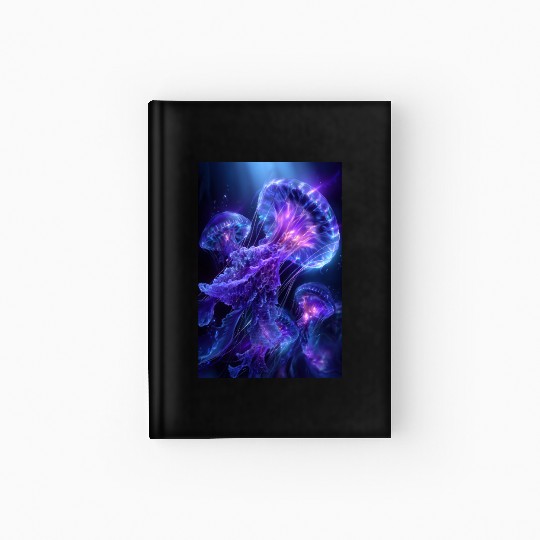 Neon Glow Jellyfish Hardcover Journal