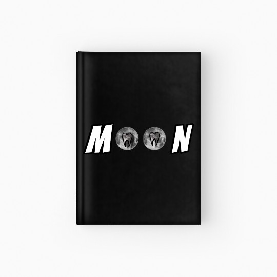 Tooth and Moon Lunar Dental Design Hardcover Journal