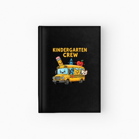 Kindergarten Crew School Bus Illustration Hardcover Journal