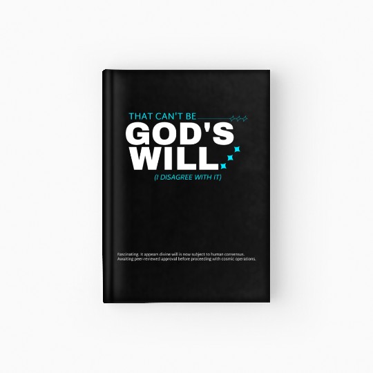 Y2K Sarcastic Religious Meme Quote Hardcover Journal