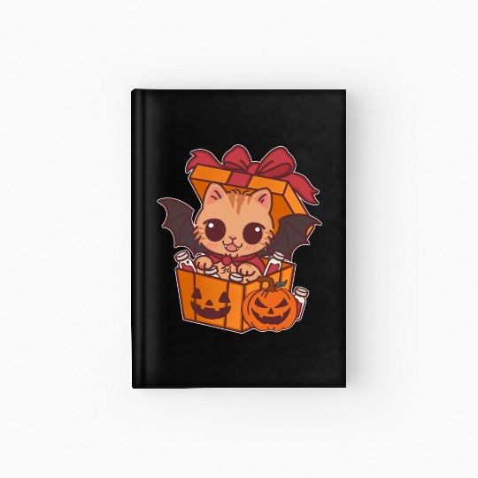 Halloween Cat with Potion Gift Box Hardcover Journal