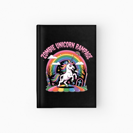 Magical Unicorn Rainbow Dream Scene Hardcover Journal