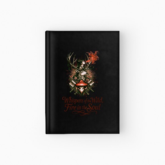 Mystical Forest Spirit Illustration Hardcover Journal