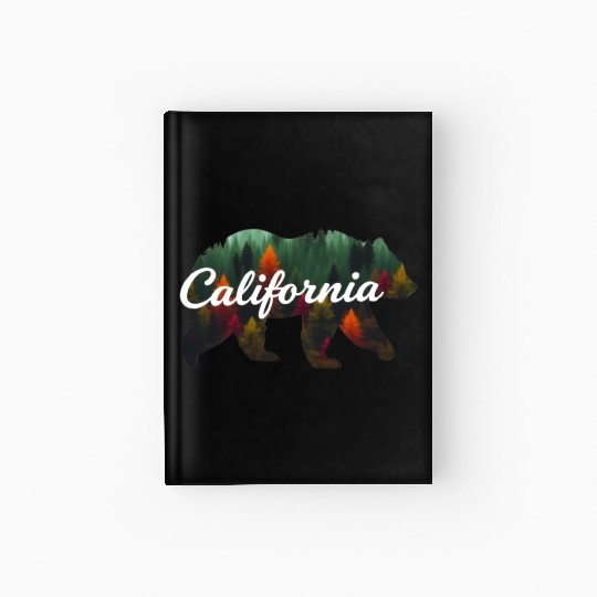 California Bear Forest Scene Hardcover Journal