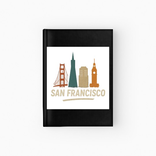 San Francisco Skyline Street Glow Hardcover Journal