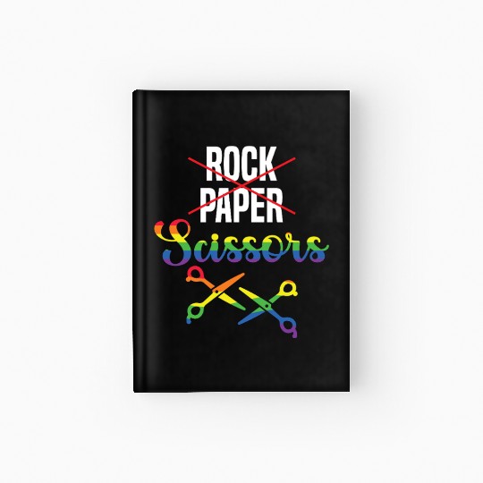 Rock Paper Scissors Fun Hardcover Journal Homosexual