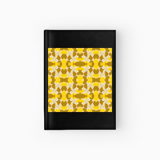 Abstract Gold and Brown Pattern Hardcover Journal