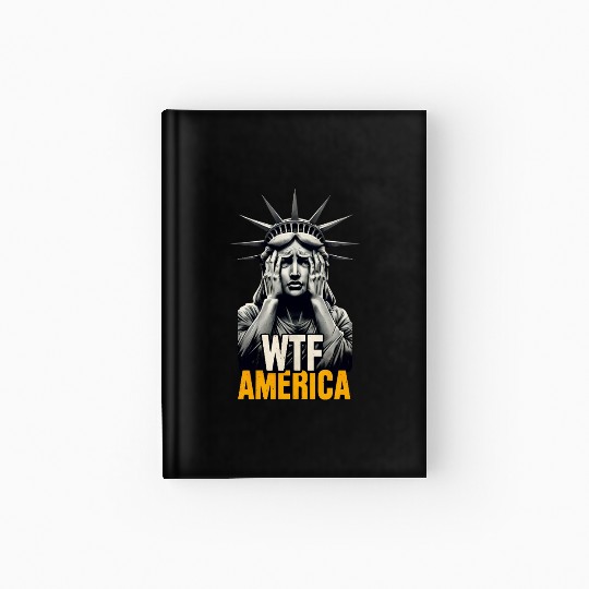 Contemporary Statue of Liberty Parody Design Hardcover Journal