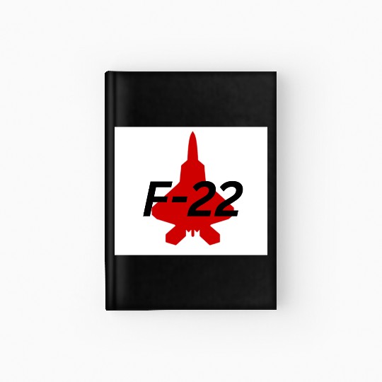 F-22 Stealth Fighter Silhouette Design Hardcover Journal