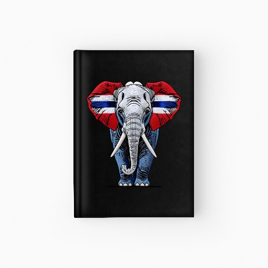 Thailand Elephant Red White Blue National Flag Cul Hardcover Journal
