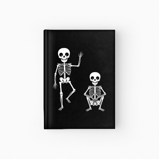 Funny Halloween Skeleton Spooky Season Cute Ghost Hardcover Journal
