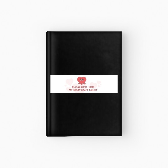 Pink and Red Cute Heart emotional quote            Hardcover Journal