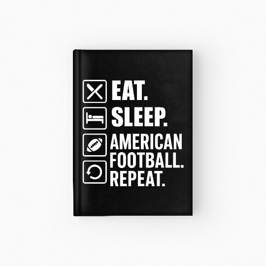 American Football Lifestyle Motivation Hardcover Journal