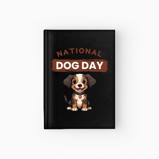 Adorable Puppy for National Dog Day Hardcover Journal