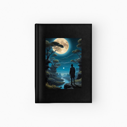 Mystical Night Under the Full Moon Hardcover Journal