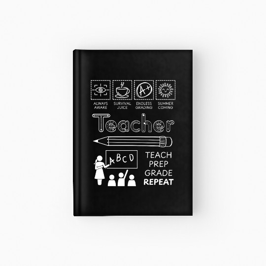 Teacher Appreciation Chalkboard Design Hardcover Journal