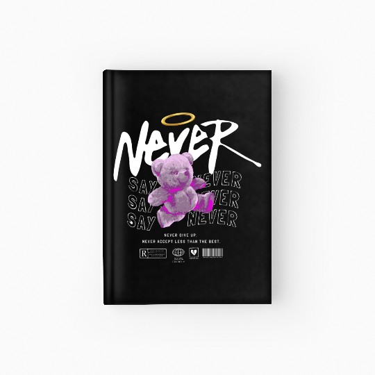 Inspirational Teddy Bear with Angel Halo Hardcover Journal