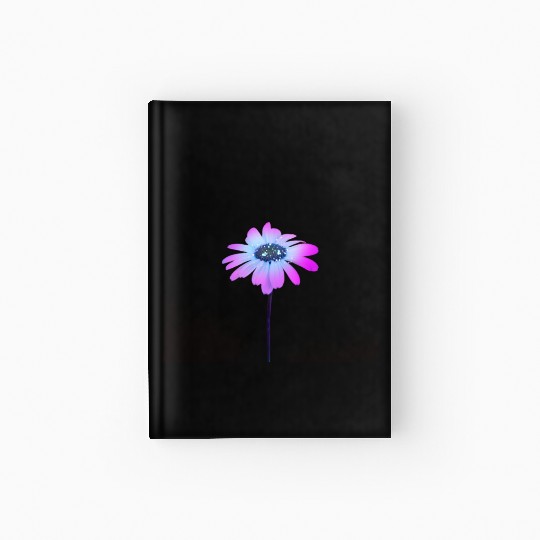 Neon Purple Pink Daisy Hardcover Journal