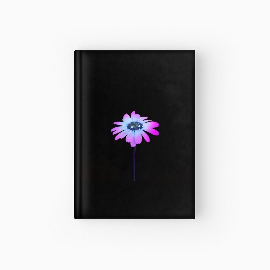 Neon Purple Pink Daisy Hardcover Journal