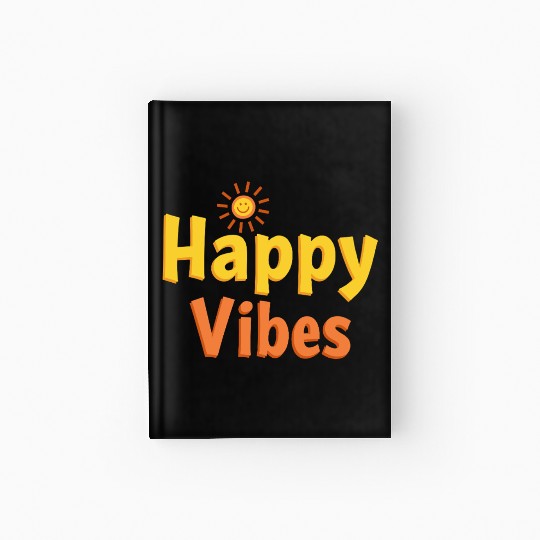 Joyful Sunshine Smile Typography Design Hardcover Journal