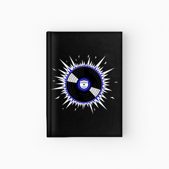 Vinyl Record Starburst Design Hardcover Journal
