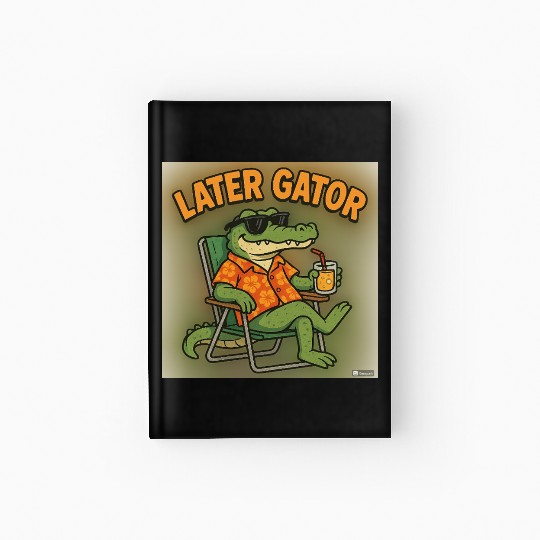 Relaxed Gator Vacation Hardcover Journal