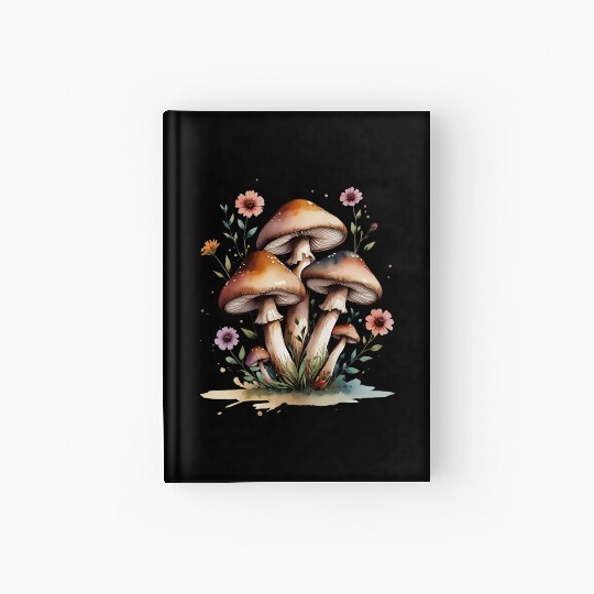 Whimsical Forest Mushrooms Design Hardcover Journal