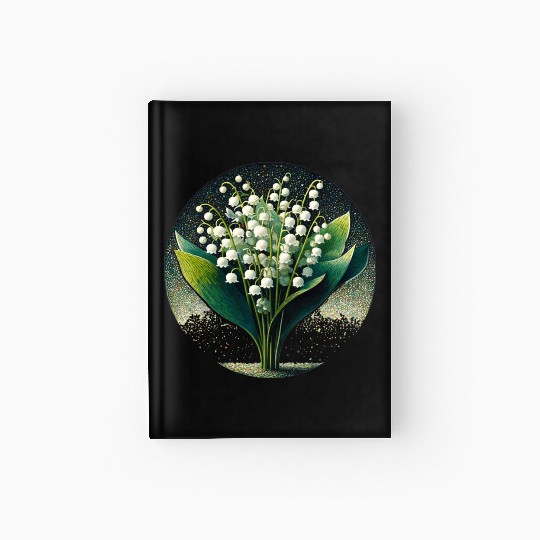 Mystical Lily of the Valley Illustration Hardcover Journal