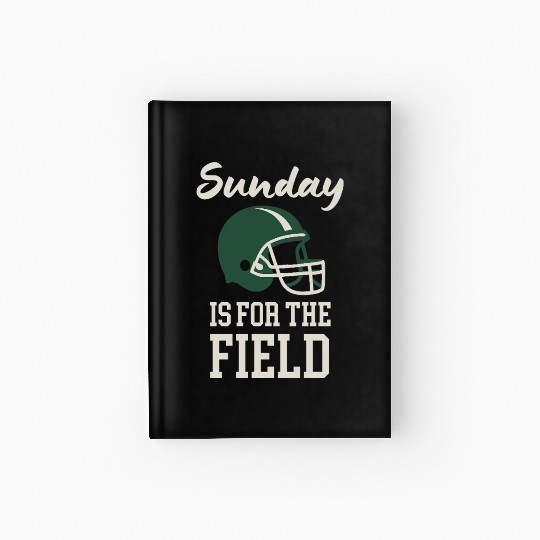 Sunday Football Field Design Hardcover Journal