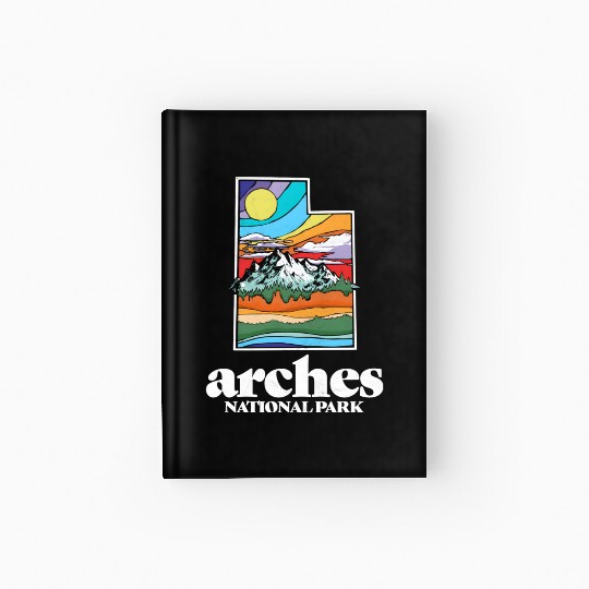 Arches National Park Utah Vintage Nature Outdoor Hardcover Journal