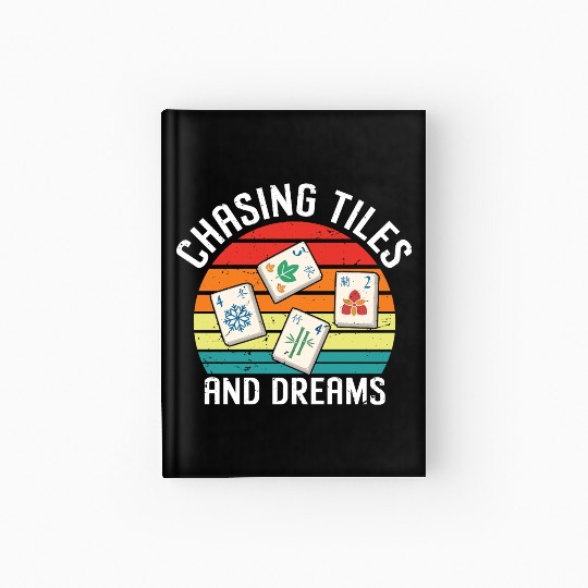 Retro Mahjong Gamer Hardcover Journal