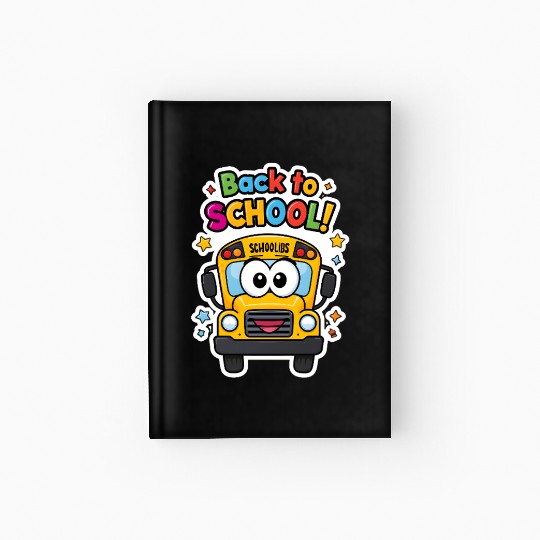 Back to School Happy School Bus Hardcover Journal