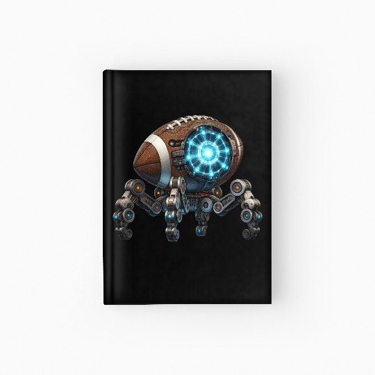 Futuristic Robot Football Mech – Cyber Sports Desi Hardcover Journal