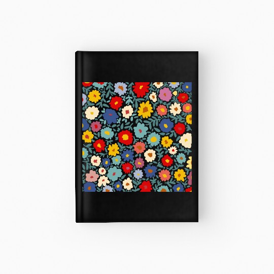 Colorful Floral Pattern for Spring Wear Hardcover Journal