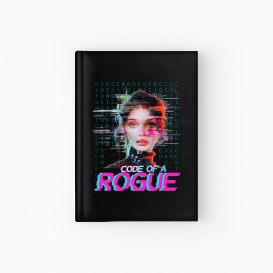 Futuristic Digital Rogue Illustration Hardcover Journal
