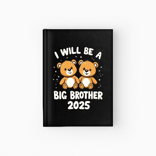 Teddy Bear Big Bro 2025 Hardcover Journal | Pregnancy Announceme