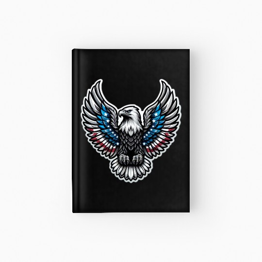 Patriotic Eagle Emblem Hardcover Journal