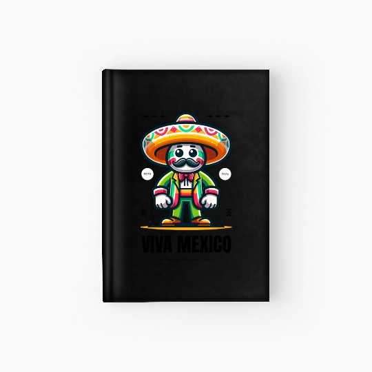 Vibrant Mexican Fiesta Character Design Hardcover Journal